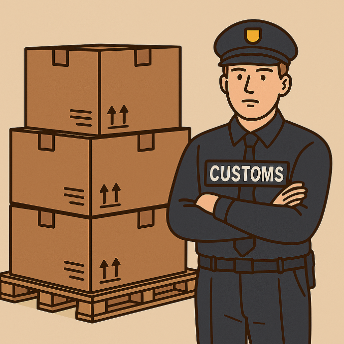 customs officer has confiscated cargo